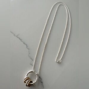 Extra Long 19in Layering Necklace - silver/gold